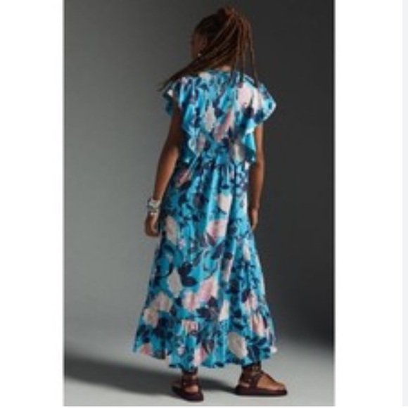 Maeve Blue Flutter Sleeve Sundress - Picture 3 of 3